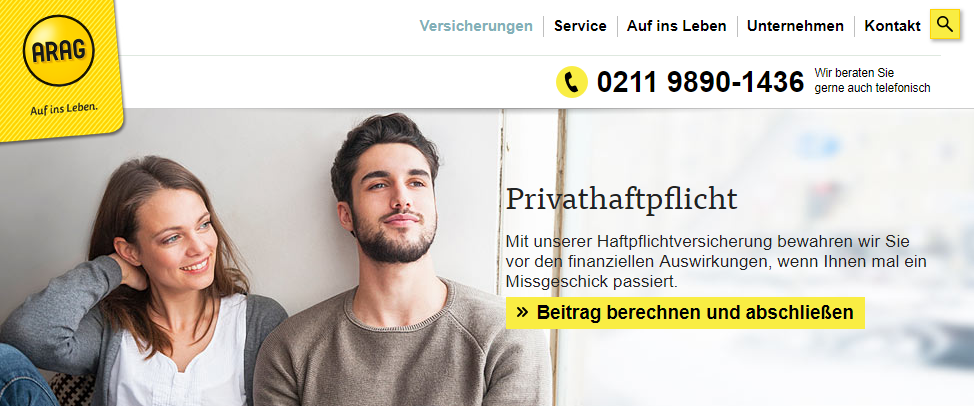 Privathaftpflichtversicherung Vergleich ARAG